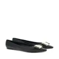 Ferragamo New Vara-bow lambskin ballerina shoes - Black