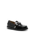 Toga Pulla round-toe leather loafers - Black