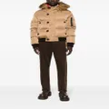 Dsquared2 logo-patch hooded down jacket - Brown