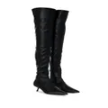 ANINE BING Hilda 50mm sock-style knee boots - Black
