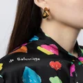 Balenciaga heart-shaped hoop earrings - Gold