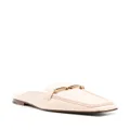 Tod's square-toe leather mules - White