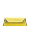 Stella McCartney Falabella crystal-embellished faux-leather clutch bag - Yellow