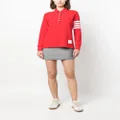 Thom Browne 4-Bar long-sleeved polo shirt - Red