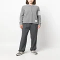 Thom Browne 4-Bar long-sleeved polo shirt - Grey
