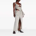 Dion Lee panelled zipped bustier top - Grey