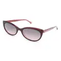 Carolina Herrera two-tone cat-eye frame sunglasses - Red