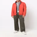 Emporio Armani zip-pocket hooded jacket - Red