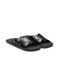 Prada brushed double crisscross sandals - Black