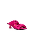 GANNI bow-detail mules - Pink