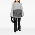 Junya Watanabe colour-block fringed hoodie - Grey