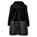 Junya Watanabe quilted hooded parka coat - Black