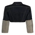 Jean Paul Gaultier cuffed cropped denim jacket - Blue