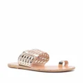 Ancient Greek Sandals metallic-effect leather mules - Gold