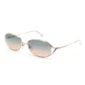 Christian Dior Pre-Owned oversized gradient sunglasses - Pink