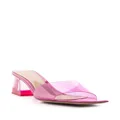 Gianvito Rossi Cosmic 55mm square-toe transparent mules - Pink