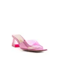 Gianvito Rossi Cosmic 55mm square-toe transparent mules - Pink