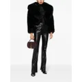 Versace faux-fur hooded jacket - Black