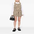 Christian Dior Pre-Owned crossed-back striped playsuit - Black