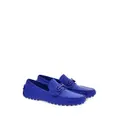Ferragamo Driver Gancini-plaque leather loafers - Blue