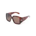 Gucci Eyewear tortoiseshell-effect oversized-frame sunglasses - Brown