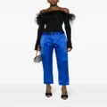 TOM FORD cropped silk satin trousers - Blue