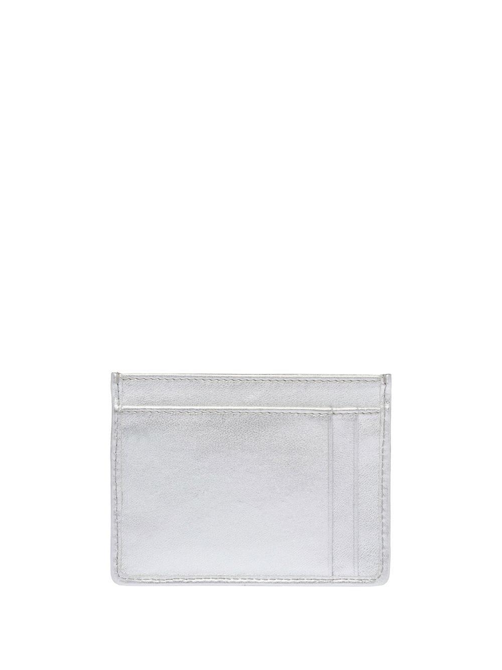 Miu Miu matelassé nappa-leather card holder - Silver