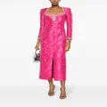 Huishan Zhang Eleanor floral-jacquard midi dress - Pink