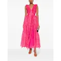 Huishan Zhang Irina ostrich-feather maxi dress - Pink