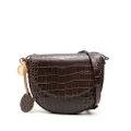 Stella McCartney medium FrayMe embossed-crocodile shoulder bag - Brown