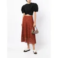 Vince A-line lace-embroidered skirt