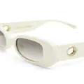 Linda Farrow Lola rectangle-frame sunglasses - White