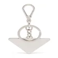 Prada triangle-logo keychain - Silver