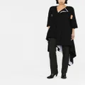 Yohji Yamamoto asymmetric half-sleeve coat - Black
