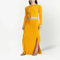 Dion Lee ribbed-knit maxi skirt - Orange