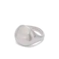 Jil Sander polished silver ring