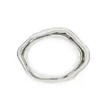 Jil Sander engraved-logo band ring - Silver