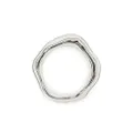 Jil Sander engraved-logo band ring - Silver