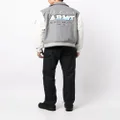 izzue patch-embroidered bomber jacket - Grey