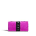 Marni logo-strap brushed-effect wallet - Pink