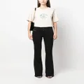 Roberto Cavalli embellished logo stretch-cotton T-shirt - Neutrals