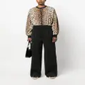 Roberto Cavalli leopard-print cropped sweatshirt - Neutrals