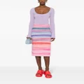 Missoni slub brushed knitted skirt - Pink