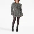 Nina Ricci houndstooth-pattern wool-cotton jacket - Black
