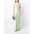 Rachel Gilbert Skyla satin gown dress - Green