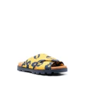 Camper Brutus printed crossover strap sandals - Yellow