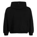 izzue logo-print hooded jacket - Black