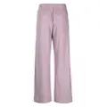 TEKLA straight-leg cotton pajama trousers - Purple