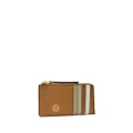 Tory Burch Robinson Double-T leather cardholder - Brown