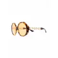 Versace Eyewear round-frame tortoiseshell sunglasses - Brown